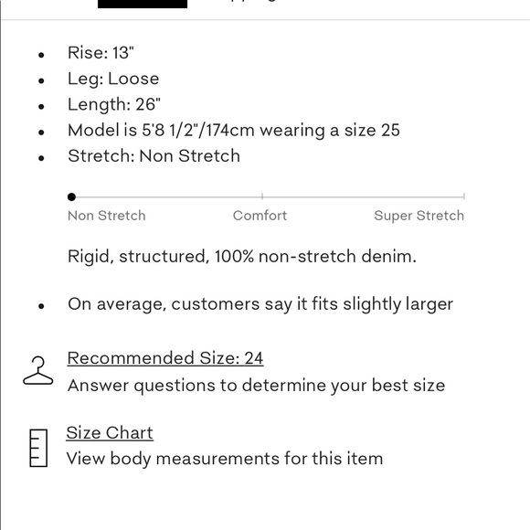 NWT Aritzia Joni jeans 26L - Picture 5 of 8